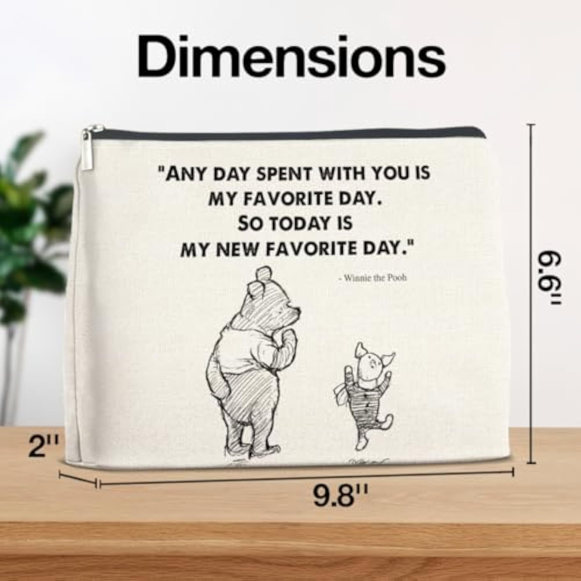 Pooh Bear Makeup Bag Cosmetic Bag, Classic Design