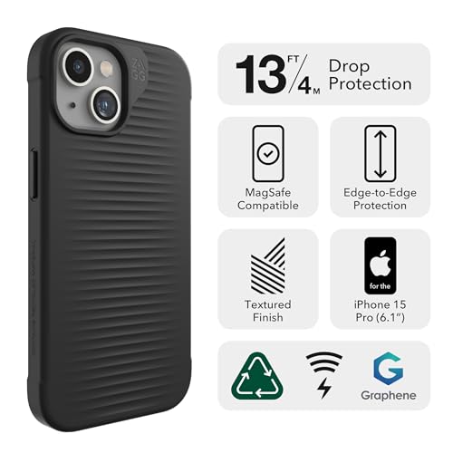 Coque iPhone 15 Pro MagSafe ZAGG Fine et Légère pour un Usage Quotidien Actif