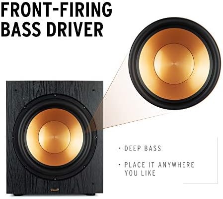 Klipsch Synergy Black Label Sub-120 12” Front-Firing Subwoofer with 200 Watts of continuous & 400 watts of Dynamic Power, and Digital Amplifier for Powerful Home Theater Bass in Black - Thumbnail 4