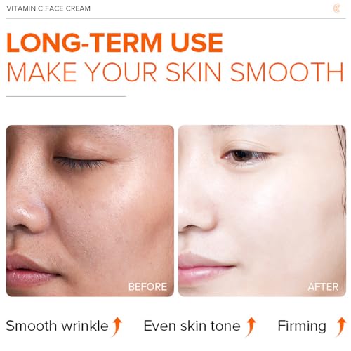 Vitamin C Moisturiser For Face Cream, Anti Aging & Wrinkle Day And Night Face Cream For Women & Men, Brighten & Even Skin Tone, Boost Skin Collagen, Reduce Fine Lines for Skin Care - Image 4