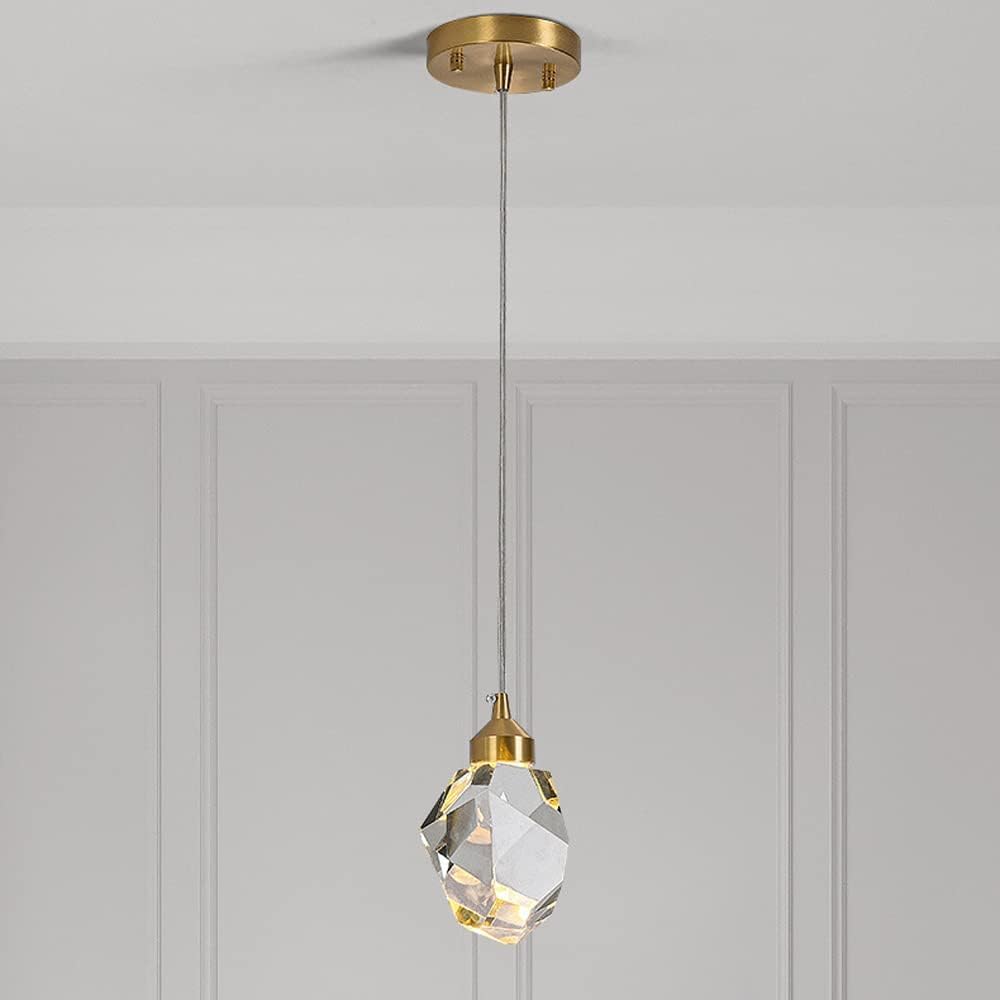SYAXVOM LED Modern Crystal Chandeliers Luxury Pendant Light Compatible with Staircase Bedroom Living Room Ceiling Lamp Copper Lighting Fixtures,Chandelier