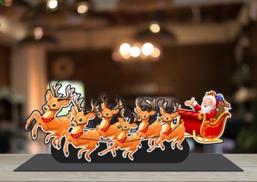 Webelkart Premium Christmas Decorations Santa Claus Figures for Table Showpiece for Christmas Decoration| Christmas Gift Items -Christmas Table Stand for Home Decor (12" Inches)