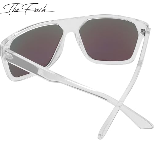 Image of The Fresh Large Oversized Fashion Square Flat Top Sunglasses - Exquisite Packaging