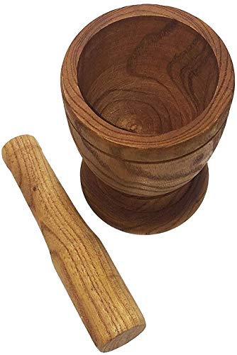 IMUSA Pilão e pilão de madeira pequeno dos EUA