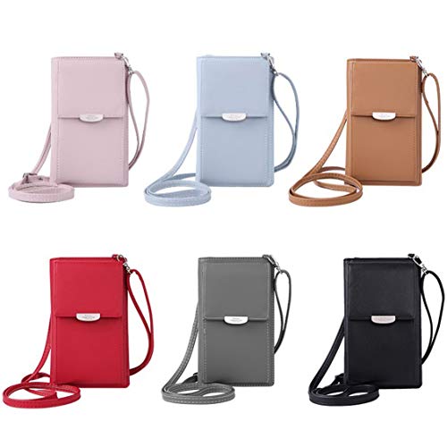 itchoate Bolsa tipo carteira feminina bolsa de ombro bolsa de couro PU moeda bolsa para celular mini