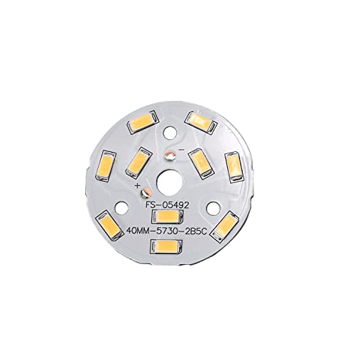 Othmro 5Pcs 40mm Dia LED Chip Bulb Super Bright High Power, 15-17V 3000K 5730 Aluminum LED Bulb Surface Mounted Devices Light Beads,Floodlight for Camper Light Bulb, Home Reading, Light Marine Lamps