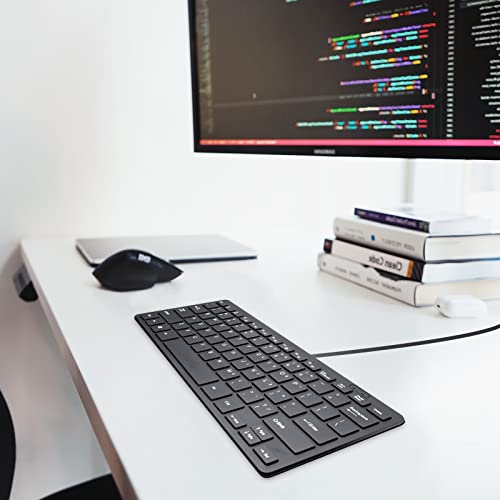 Mini clavier USB fin AZERTY petit clavier filaire compact PC Mac - 6