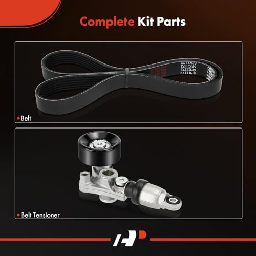 A-Premium Kit de correia de transmissão serpentina do motor compatível com carros Honda & Acura - Ac