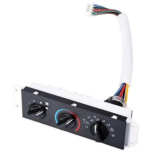 X Autohaux 1 Set Hvac Heater Control Panel With Blower Motor Switch For Jeep Wrangler Tj 1999-2004 55037473Ab Bl101 Hs-373 #TOP4