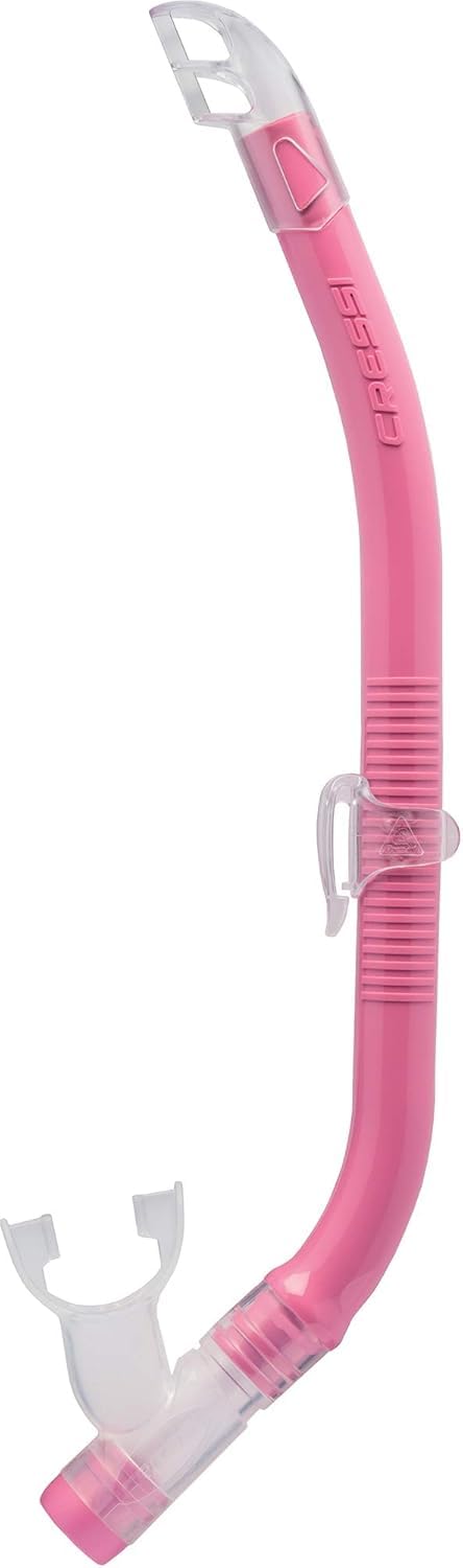 Cressi Depuis 1946 - Moon Kid + Top - Ensemble Combiné Masque Moon et Tuba Top Idéal pour la Snorkeling et la Natation, pour Enfants de 7 à 15 Ans - Rose/Blanc - Taille Unique