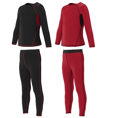 Essenclo Boys Compression Pants and Youth Athletic Shirts Set 4