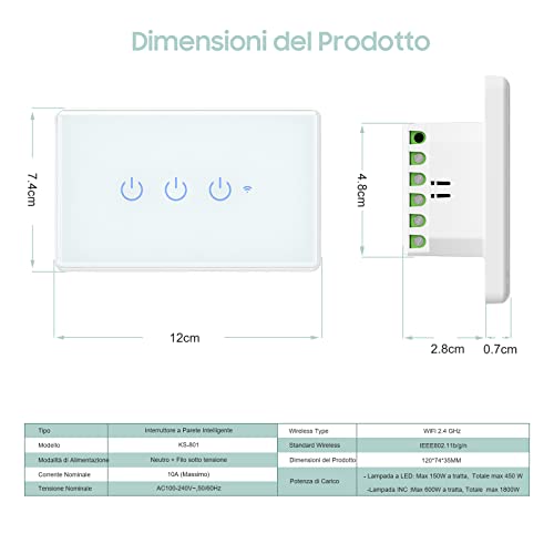 Interruttore Wifi Domotica Interruttore Smart App