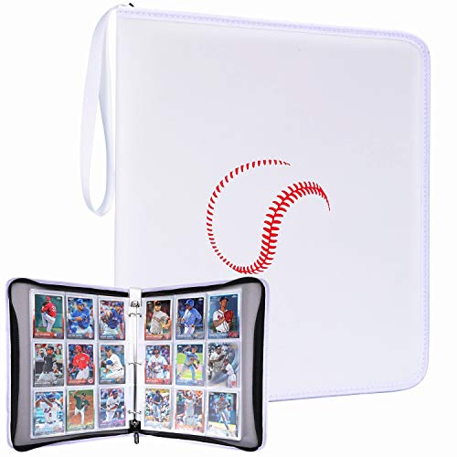 DRZERUI Carrying Case Compatible with Baseball Trading Cards, Sport Cards Collectors Album with 30 Premium 9-Pocket Pages, Holds Up to 540 Cards