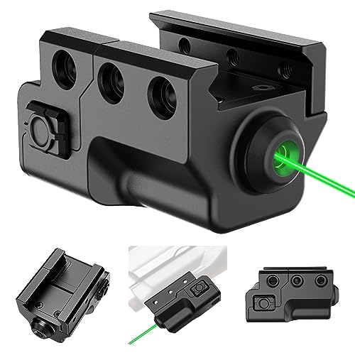 Ideagle Green Laser Sight for 21mm Picatinny Rail Mount, Zinc Alloy Tactical Low Profile Beams for Guns, USB Rechargeable Lightweight