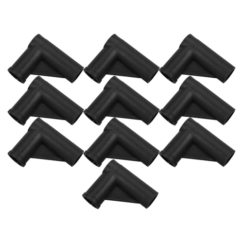 SUPVOX Conectores de Accesorios de Tubería en T de 19,2 Mm para Parque Infantil, 10 Unidades, Plástico PP Negro, Conector de Esquina para Carpa y Cerca de Seguridad, Accesorios