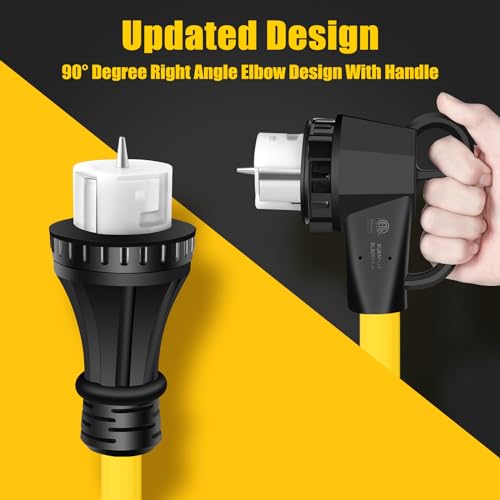 50 Amp 25FT Generator Power Cord and Power Inlet Box Waterproof Combo Kit, 125V/250V 50A NEMA 14-50P to SS2-50R Generator Extension Cord with NEMA SS2-50P Generator Inlet - Image 4