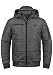 Produktbild Blend Boris Herren Winter Jacke Steppjacke Winterjacke gefüttert mit Stehkragen und Abnehmbarer Gefütterter Kapuze, Größe:M, Farbe:Granite (70147)