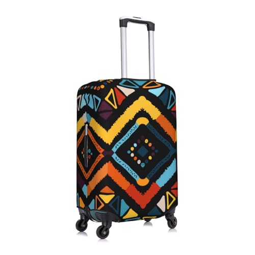 tribal indian geometric ethnic texture colorful Elastic Travel Luggage Cover Travel Suitcase Cover for Trunk Case 19''-32'' Luggage Protective Cover3