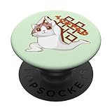 Yoga Anime-Manga Gatos Meditación Budismo-Budista Yoga PopSockets PopGrip Adhesivo