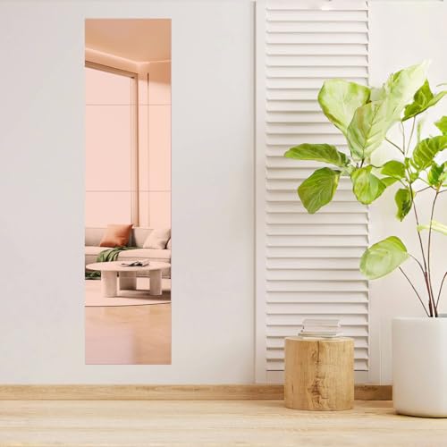 Image of 5 Pcs 8 x8 Inch Rose Acrylic Mirror Sheet, 1 /8 Inch Thick Opaque Glossy Mirror, Plexiglass Mirror Sheets with Protective Film, Rigid Mirror Acrylic Sheets for Sawing, DIY, Laser Cutting and Engraving