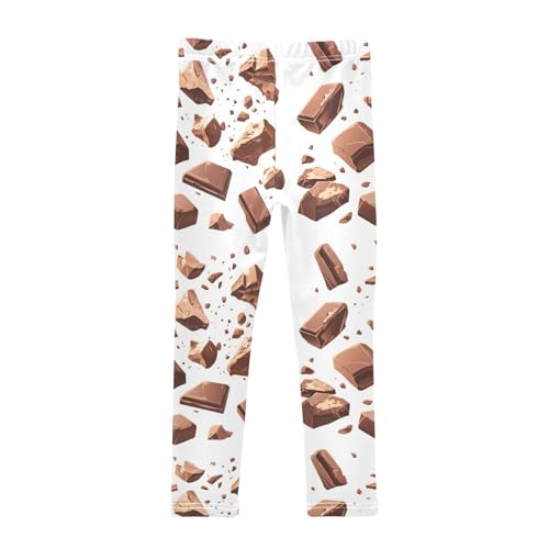 ZZKKO Girls Leggings Milk Chocolate Chunks Toddler Girls Clothes Leggings for Girls Toddler Girls Leggings 3-4T2