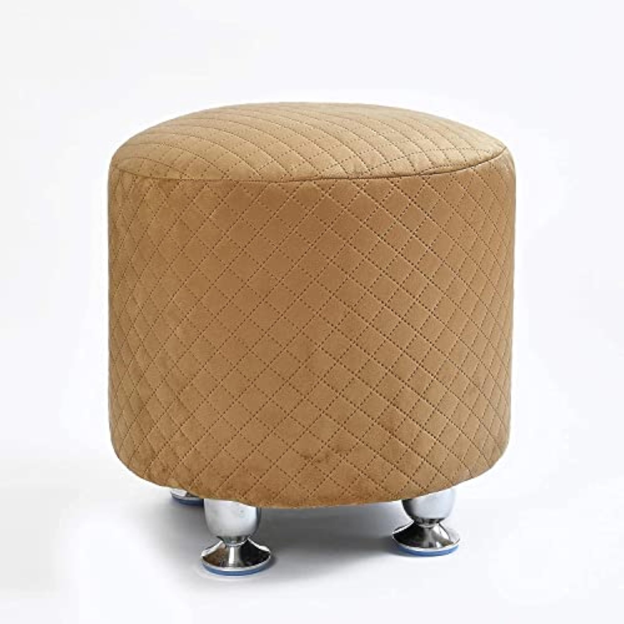 Upholstered Foam Cushioned Ottoman Stool for Living Room