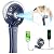HandFan 2024 Upgraded 4000mAh Portable Misting Fan with Charger, Rechargeable Handheld Personal Mister Fan, Spray Water Mist Fan, Foldable Electric Hand Fans for Beach, Travel, Outdoors(Royal Blue)