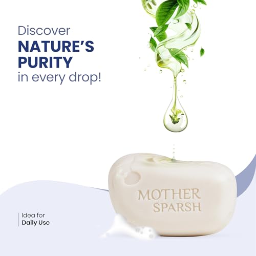 Image of Mother Sparsh Natural Care Baby Soap-75g x 4 | BUY 3 GET 1 FREE | Soap for Babies with Chamomile, Shea Butter & Coconut Oil | Gently Cleanses Baby's Skin