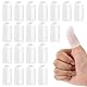 20 Stück Weiße Silikon Finger Sleeves Fingerschutz Fingerlinge Silikon Fingerkuppenschutz für Rissige Trigger Finger Arthritis Schmerzlinderung (Weiß)