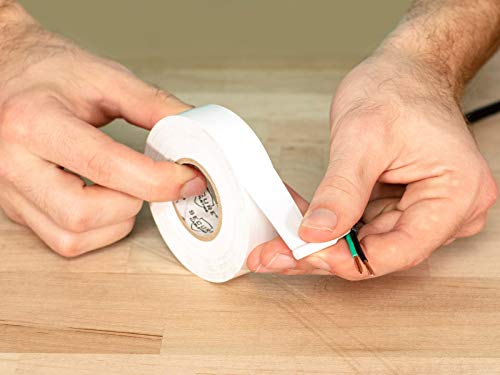 Image of Secure White Electrical Tape 3 /4 Inch x 66 Feet - Single Roll