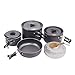 Kempingowe naczynia Dostawy na zewnątrz 4-5 osób Picnic Combo Set Portable Camping Picnic Cookware Set Zestaw gotowania camping (Color : B)