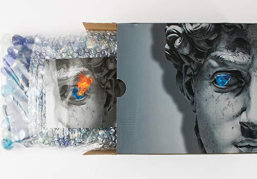 Chilli Cosmos Feuerglas Diamant 2, 5 cm Feuerstelle Glassteine für Propan oder Gas- Feuerstelle, 9 kg, Weiß/ Kobaltblau/ Margarita Azura- Blau- Mischung (Geschenkverpackung)-6