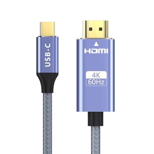 QENLKIX HDMI Type-C to HDMI �ϊ��P�[�u�� 2m 4K@60Hz HDR �Ή� 25.92Gbps �X�}�[�g�`�b�v���� �ґg�P�[�u�� ���ϋv �v���O�A���h�v���C �X�}�z/�^�u���b�g/MacBook/iPad/�m�[�g PC �Ή� �Q