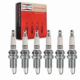 6 pc Champion Platinum Spark Plugs compatible with Jeep Cherokee 4.0L L6 1991-2001