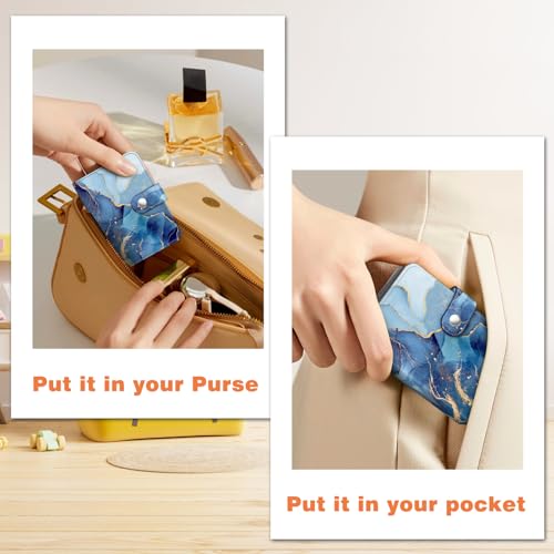 Fintie Mini Fotoalbum für 2x3 Zoll Filme - 52 Taschen kleine Alben für Fujifilm Instax Mini Sofortbildkamera/Polaroid Hi-Print Bilder, Kpop Fotokartenhalter Binder, (Ozean Marmor)