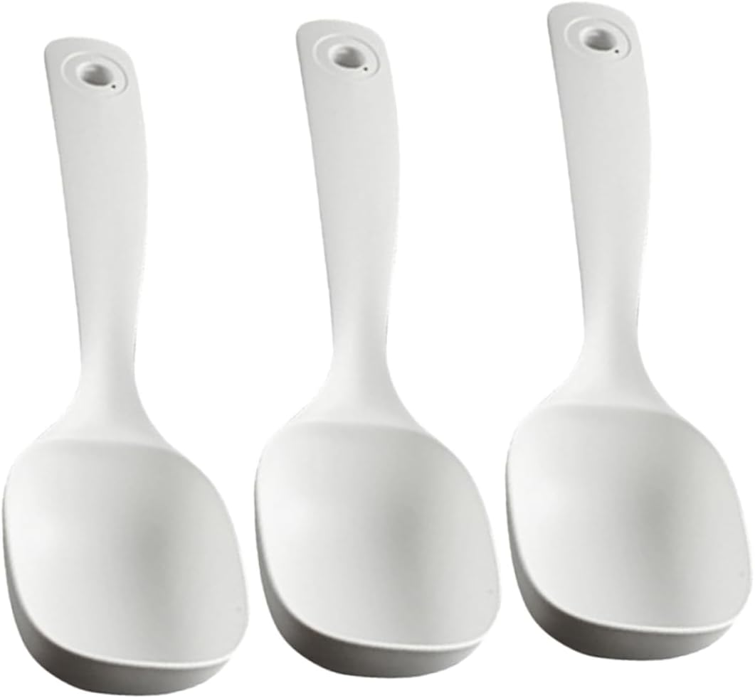PRETYZOOM 15pcs Multi-purpose Cooking Spoon Reusable Soup Spoon Kitchen Ladle Porridge Serving Safe Smooth Surface for Home Restaurant