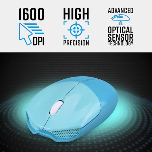 Image of ZEBRONICS Companion 301 2.4GHz Wireless Keyboard & Mouse Combo with UV Printed, Retro Style Keys, 104 + 12 Integrated Multimedia Keys, 1600 DPI, High Precision, Zeb-Companion 301 (Aqua Green)