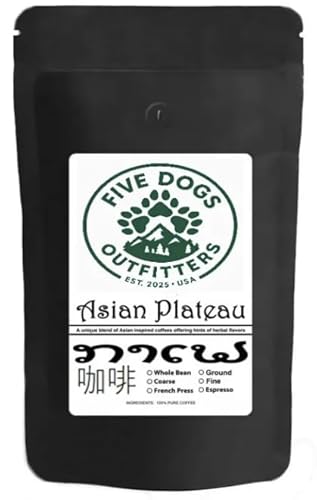 Five Dogs Outfitters Asian Blend Medium Roasted Ground Coffee 12