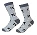 Border Collie Socks -200 Needle Count - Soft Combed Cotton - Unisex, Grey, One Size Fits Most