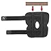 Coodeo Powerful Dog Canine Rear Leg Hock Joint Brace with Metal Spring Strips, Strengthen Support Dog Back Leg Compression Wrap, Help Dogs with Injuries, Sprains, Arthritis, Rheumatism Walk (M, Black)