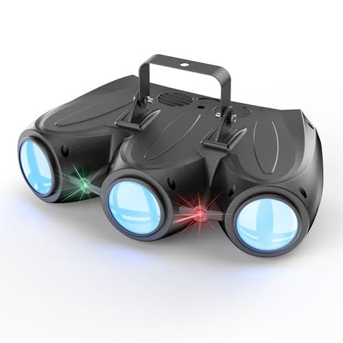 Luz de discoteca, luz de fiesta tipo dirigible, 192 haces de luz LED integrados, DMX 4 canales con control de voz, ideal para cumpleaños, Halloween, eventos en bares y Navidad