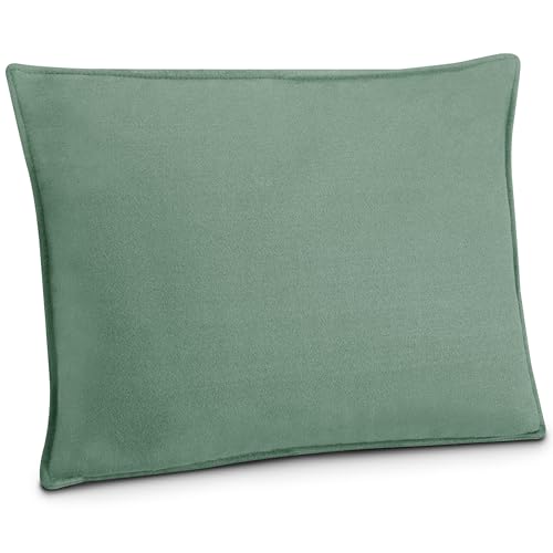Image of Beurer Pillowcase in Leaf Green | Fits the Beurer HK48Cosy Heated Cushion | Soft felt cover| 40 x 30 cm | Machine washable