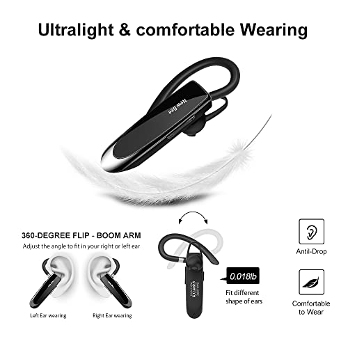 New Bee Bluetooth Headset V5.0 Handsfree Bluetooth-oortelefoon met 24 uur gesprekstijd en meer 60 dagen stand-by met… - Image 5