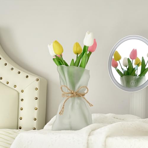 Kaitnax Glass Flower Vases for Bouquet Art Decorative Flower Vase Unique for Wedding Dinning, Bookshelf, Home Decoration or Gift - Image 3