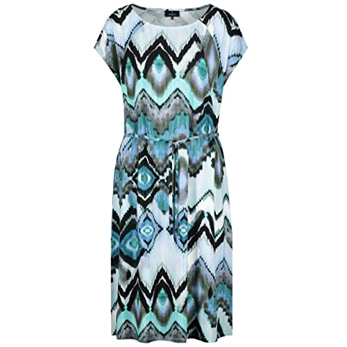 MONARI Damen Blumenkleid mit Taillengürtel Fresh Mint Gemustert - 38