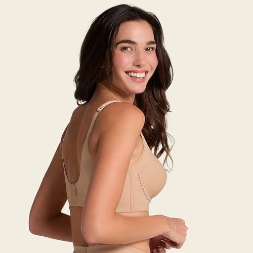 Image of Leonisa High Profile - Back Smoothing Bras for Women, Full Coverage Underwire Bra, Adjustable Hook & Eye Closure