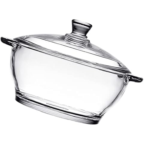 Angoily Glass Kitchen Pot with Lid Cover