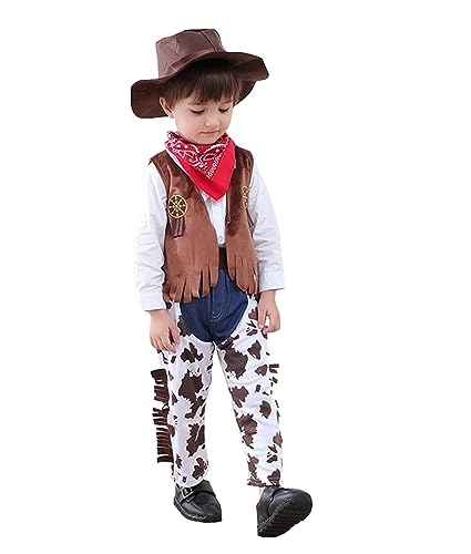Disfraz completo de vaquero para niños 2-10 años miniatura 2