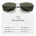 Ray-Ban RB3498 Rectangle Shaped Non-Polarized Sunglasses for Men – Includes Official RAYBAN Eyewear Kit – Ideal Formal & Casual Wear Sunglasses – G-15 Green Lens