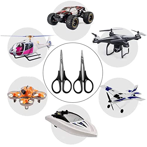 Yaohappy 2Pack RC-Body-Trimming-Scheren-Set, 1 gerade & 1 Gebogene Schere für RC-Fahrzeug-LKW-Buggy Lexan-Kunststoff-Karosserie-Helikopter
